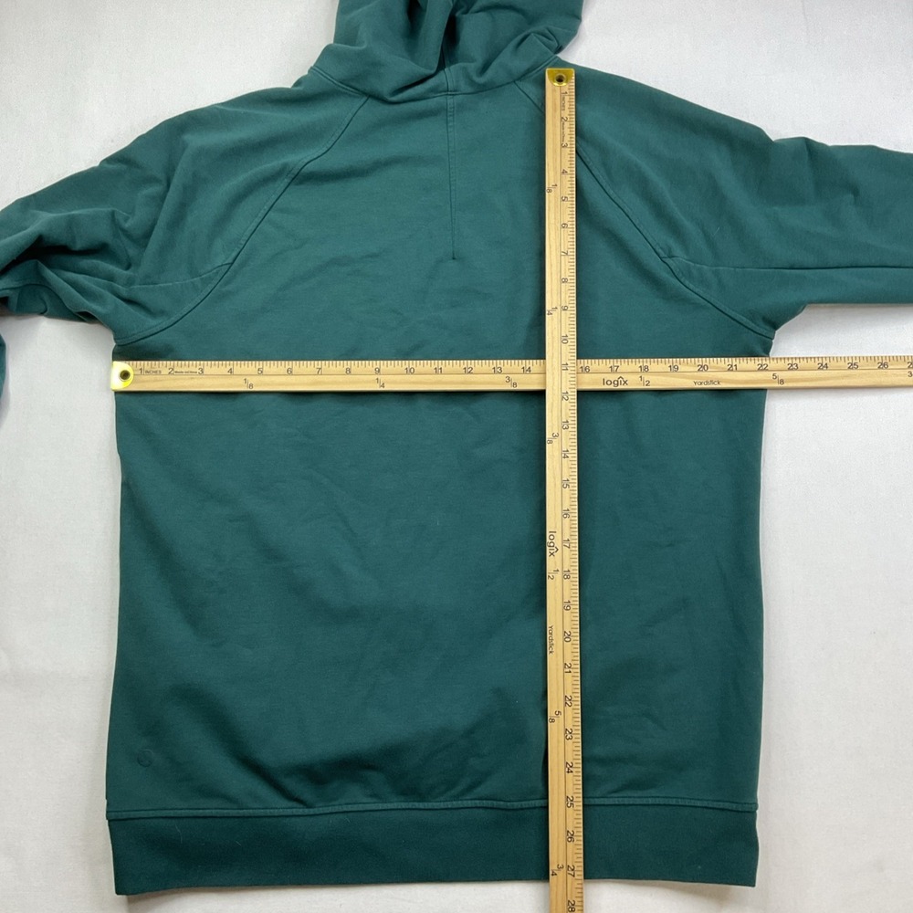 Lululemon Mens City Sweat Pullover Hoodie Green Sz L LM3AUPS Raglan Activewear - Picture 3 of 7